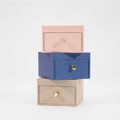 Caja cuadrada efecto madera