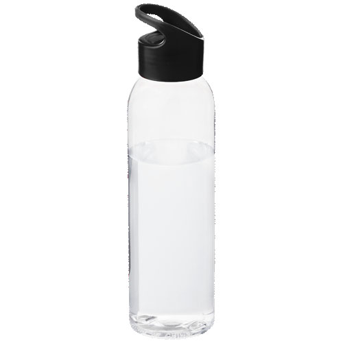 Botella de Tritan transparente con tapa de colores de 650 ml 