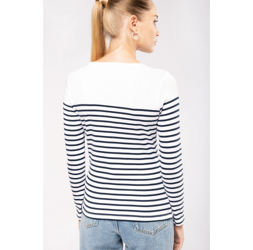 Camiseta marinera de manga larga de mujer