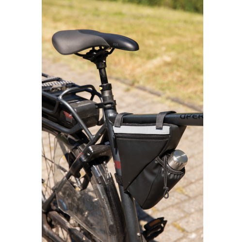 Bolsa bicicleta de alta visibilidad de PU con portabotella