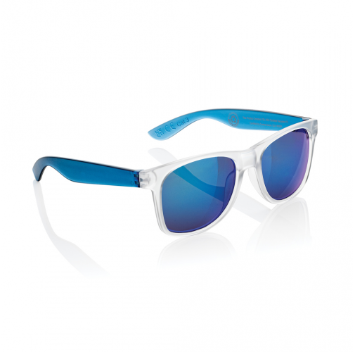 Gafas de sol con lentes de espejo de PC reciclado Gleam RCS