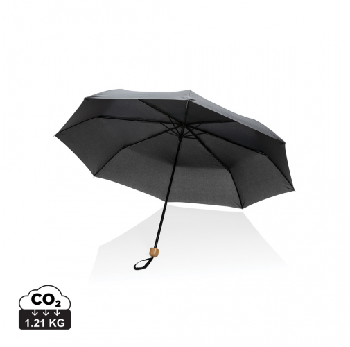 Mini paraguas RPET 190T de bambú 20.5
