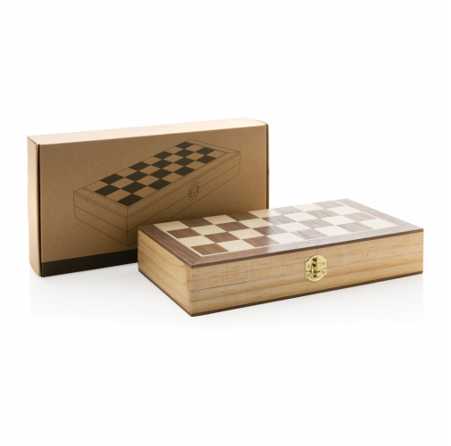 Juego de ajedrez plegable Luxury de madera